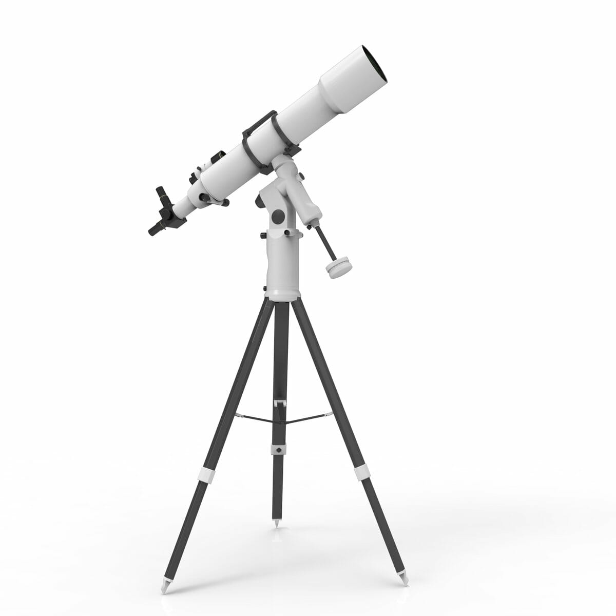 Telescope Isolated on White Background looking to the future